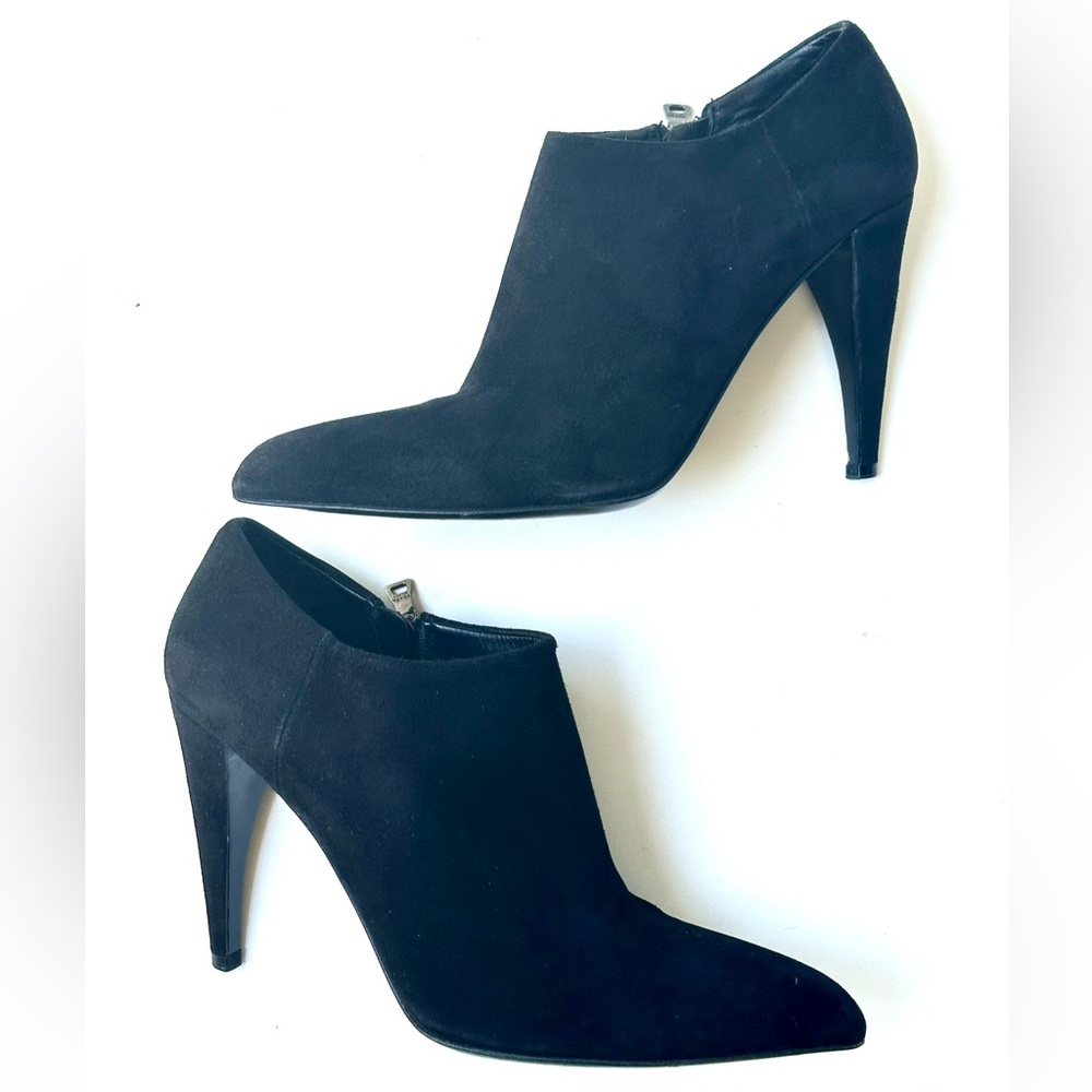 Prada Suede Ankle Boots, black, size 37.5, US 7.5 - Picture 4 of 11